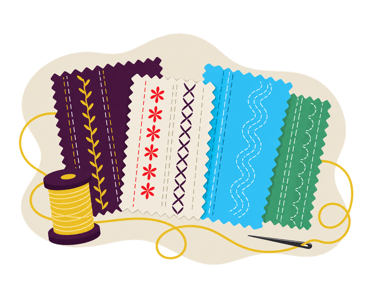 Fancy Seam Samples