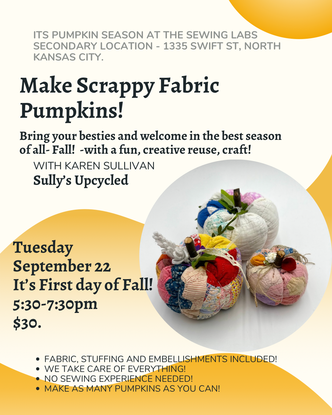 Scrappy Fabric Pumpkins