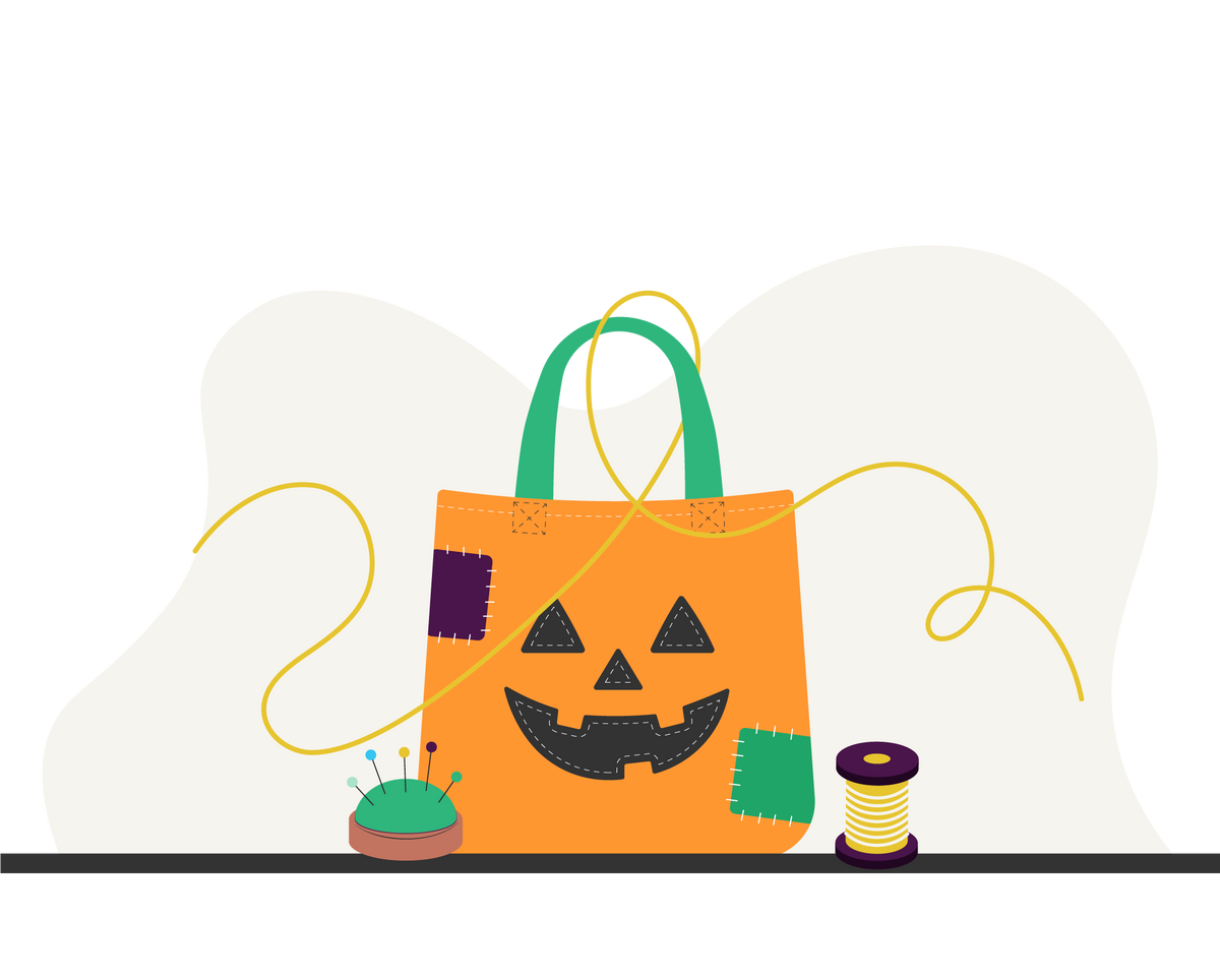 Jack-O'-Lantern Trick-or-Treat Tote Bag Workshop
